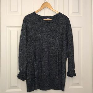 Shimmery Black Knitted Sweater